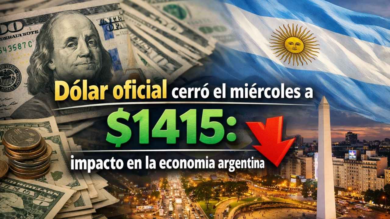 Dólar oficial cerró el miércoles a $1415: impacto en la economía argentina